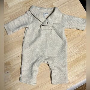 Janie & Jack Quilted Shawl Collar One-Piece 0-3M